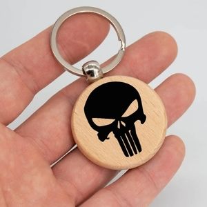 Punisher skull keychain